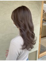 スリー(THREE) レイヤーロング ペールパープル