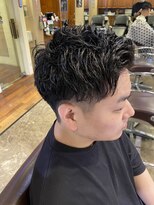 リットジェンツ 千葉(Lit Gents)&nbsp;ニュアンスパーマ×ツーブロックショート【YUSUKE】