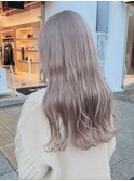 901栗色ミルクチョコレートブロンドヘア波巻き艶感バイカラー