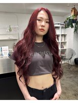 ディーカヘアーセンダイ(Di KA HAIR sendai)&nbsp;deep red/レッドカラー/ボルドーカラー/ハイトーン/ブリーチ