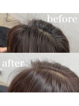 『白髪ぼかしハイライト』後はファッションカラーのみで白髪ぼけてくれます。明るくしていきたい方へ