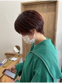 ショートウルフ×ピンクオレンジ