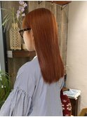 ブリーチなしダブルカラーでつくるオレンジカラー