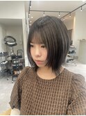 ボブスタイル+顔まわりレイヤー