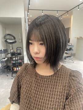 アジアエス 谷山 清和店(asia s) ボブスタイル+顔まわりレイヤー