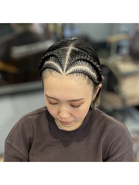 髪遊戯倶楽部 地毛フロントコーンロウ