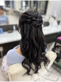 ねじりハーフアップ♪
