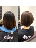 簡単スタイリング♪美髪艶髪ボブ