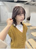 ミディアムレイヤー/ラベンダーカラー/大阪枚方美容室
