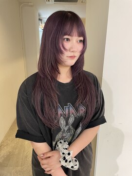 ニコフクオカヘアーメイク(NIKO Fukuoka Hair Make) 《NIKO》色落ちまで楽しめるピンクラベンダー×顔周りレイヤー