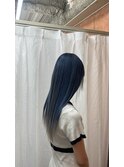 黒×青のインナーカラー