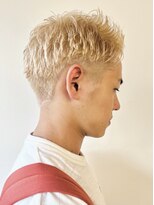 モリオフロムロンドン 松戸店(Morio from London)&nbsp;【松戸 アイダ】ブリーチハイトーンカラー×メンズショート