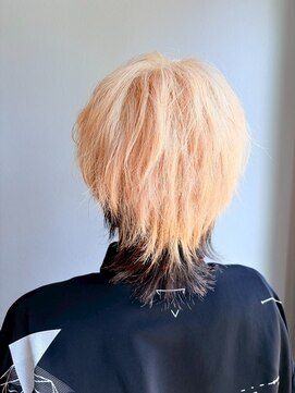 ヴァンカウンシル 一宮店(VAN COUNCIL) ウルフ×ホワイト系カラー 裾カラー ベージュ/オレンジ