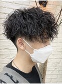 ツイスパ刈り上げマッシュ