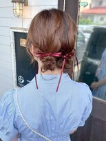 アズグロウヘアー(AS GROW HAIR) ハイライトカラーリボンツインアレンジ