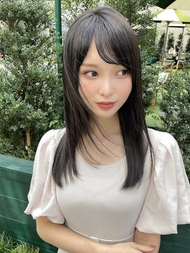 ネオリーブギンザ 銀座店(Neolive GINZA) 【Before & After】黒髪風グレージュ×透明感ミディアム