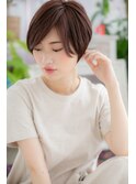 前下がりモーブカラー小顔アシンメトリーミニボブ束感ショートc1