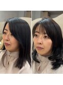 【激変前髪カット】