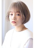 大人可愛い20代30代40代似合わせカットイメチェン流しバング
