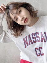 アイティーバイアルバム 八王子店(IT by ALBUM)&nbsp;ボブウェーブ_外ハネボブセクションカラーペールベージュ_8972