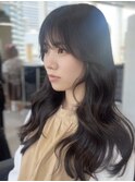 レイヤーロング20代30代韓国ヘア小顔ヘアくびれヘア垢抜けヘア