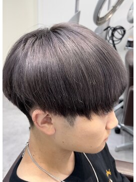 オーシャントーキョー 仙台(OCEAN TOKYO) ブリーチシルバーマッシュ刈り上げメンズヘア仙台眉毛