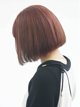 アテム 上安店(Atem) 切りっぱなしボブ×ピンクブラウン