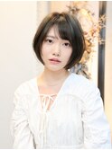斜めバング/アースカラー/前下がり/マッシュボブ/センター北