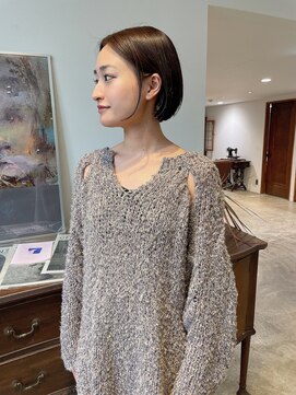 ヘアーアイストゥーレ(HAIR ICI TRE) ボブ　ショートボブ　ミニボブ　プツッとカット　担当　桜桃