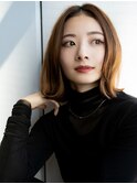 20代30代大人かわいいナチュラル暗髪エアーストレートヘア