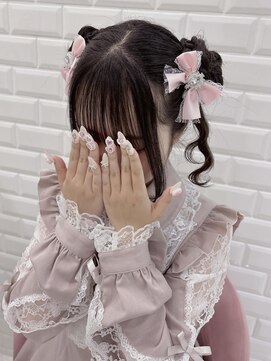 リルミー(Lilme) ピンクで統一＊かわいいクラゲヘア＊まゆ