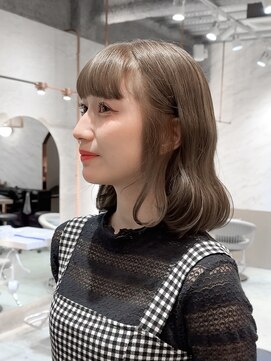 ロンド ブランシュ 錦糸町北口(Lond blanche) 前髪アンブレラカラーこなれミディイメチェンウェーブパーマ