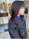 【minim×日比】インナーカラー/ボルドーピンク/秋冬カラー