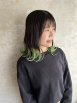 メロウ(mellow)&nbsp;毛先カラー×グリーン