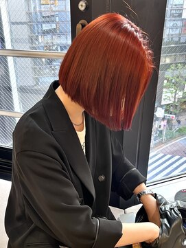 ジーナ 渋谷駅前(Zina) 【ボブヘア×大人オレンジカラー】