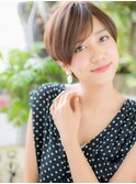 フレンチカジュアル小顔マッシュショートh4上尾20代30代40代