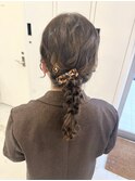 ミディアムさんでもできるゆるふわ編みおろしヘア☆
