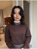 レイヤーパーマレイヤーカット顔周りレイヤーくせ毛パーマ