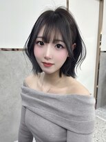 ロンド レア 天神大名店(Lond Le’a)&nbsp;黒髪カタログ/オリーブグレー/ココアベージュ/小顔に見せるヘア