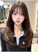 レイヤーカット/チョコレートベージュ/韓国ヘア
