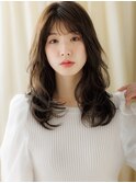 ダークアッシュ/オリーブアッシュ/無造作/ゆるふわロング/30代e