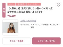 【人気No.3】湿気に負けない髪へ◎くせ・広がりが気になる方 酸性ストレート+カット￥19,500