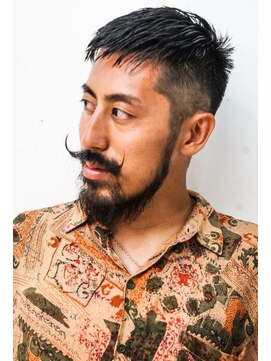 メリケンバーバーショップ コウベ(MERICAN BARBERSHOP KOBE) ジェントルマン刈り上げネープレスフェイドbarberショート@7