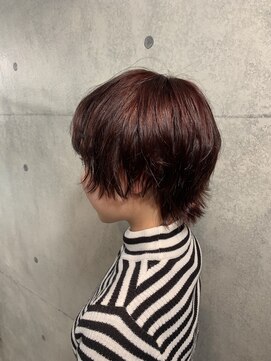 ピチカート(pizzicato) ウルフショート × ダークレッド