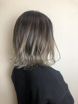 ヘアサロンM 新宿&nbsp;デザインカラー/厚めバング/ローライト/スリークボブ