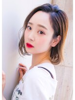 ヌーン ヘアメイク プラス ハッピータイムズ(NOON hair make+happy times)&nbsp;耳かけ☆透明感イルミナアッシュベージュ 中野ヌーンstyle39