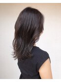 小顔レイヤーカット×セミウェットウェーブ