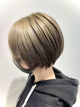 コーゾーギンザ 上野御徒町店(KOZO GINZA) オリーブグレージュ ショートボブ ミルクティー