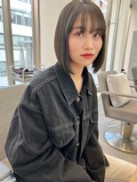 ノク(nok)&nbsp;ラフボブ_シースルーバングベージュアッシュグレージュ