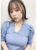 【トレンド】ホワイトブロンドインナーカラー　外ハネボブ